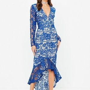 Misguided Fishtail Hem Midi Dress